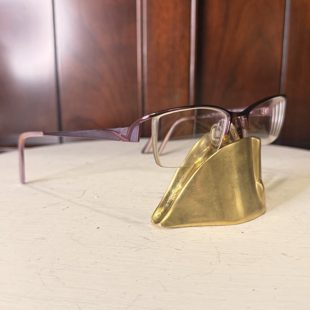 CHARMANT CH12068 Purple Metallic Half Rim Authentic Eyeglasses Frames 50-18-135